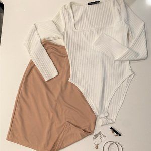 Long sleeve bodysuit & Skirt